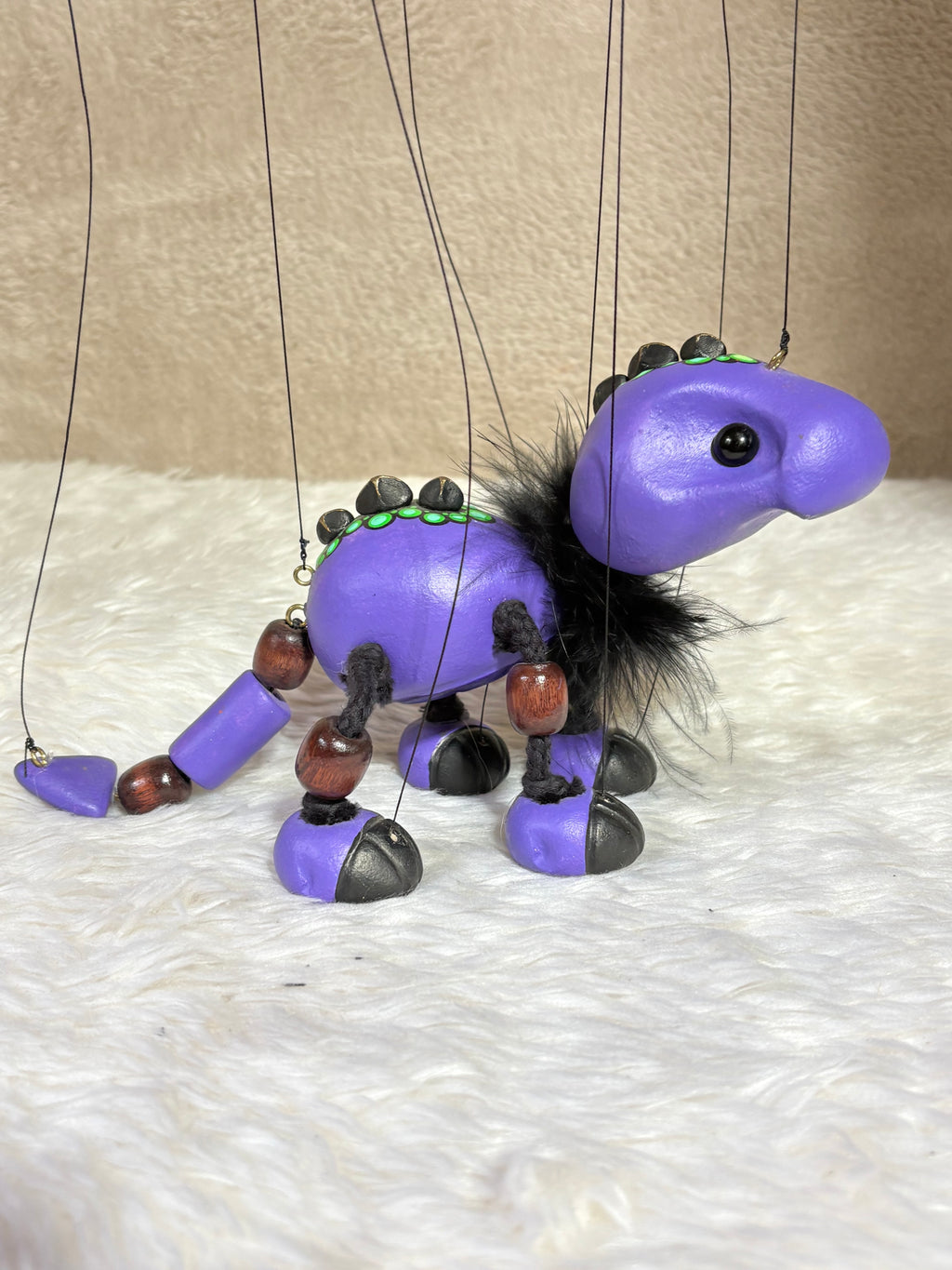 Purple Baby Dragon - Marionette Puppet