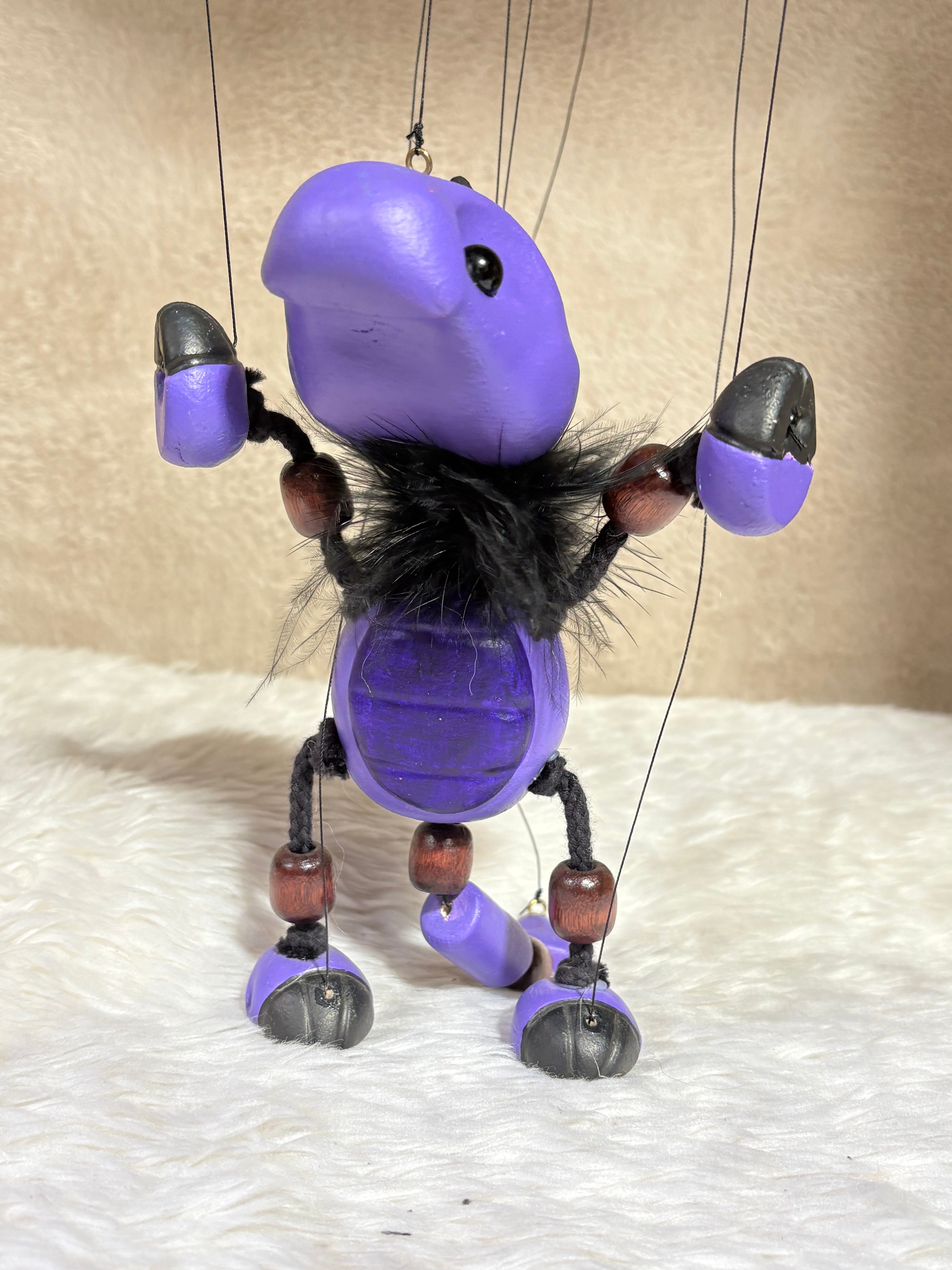 Purple Baby Dragon - Marionette Puppet
