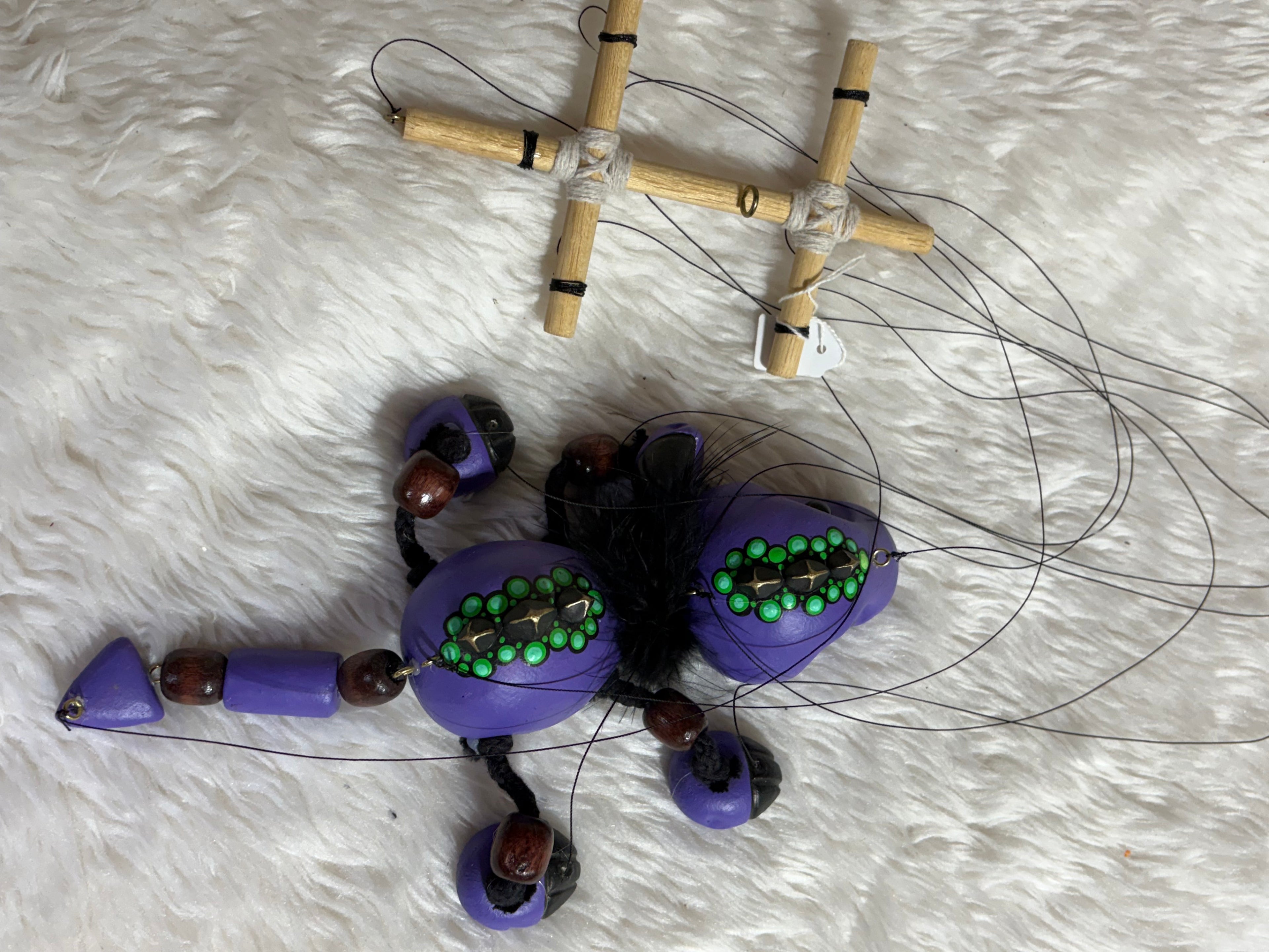 Purple Baby Dragon - Marionette Puppet