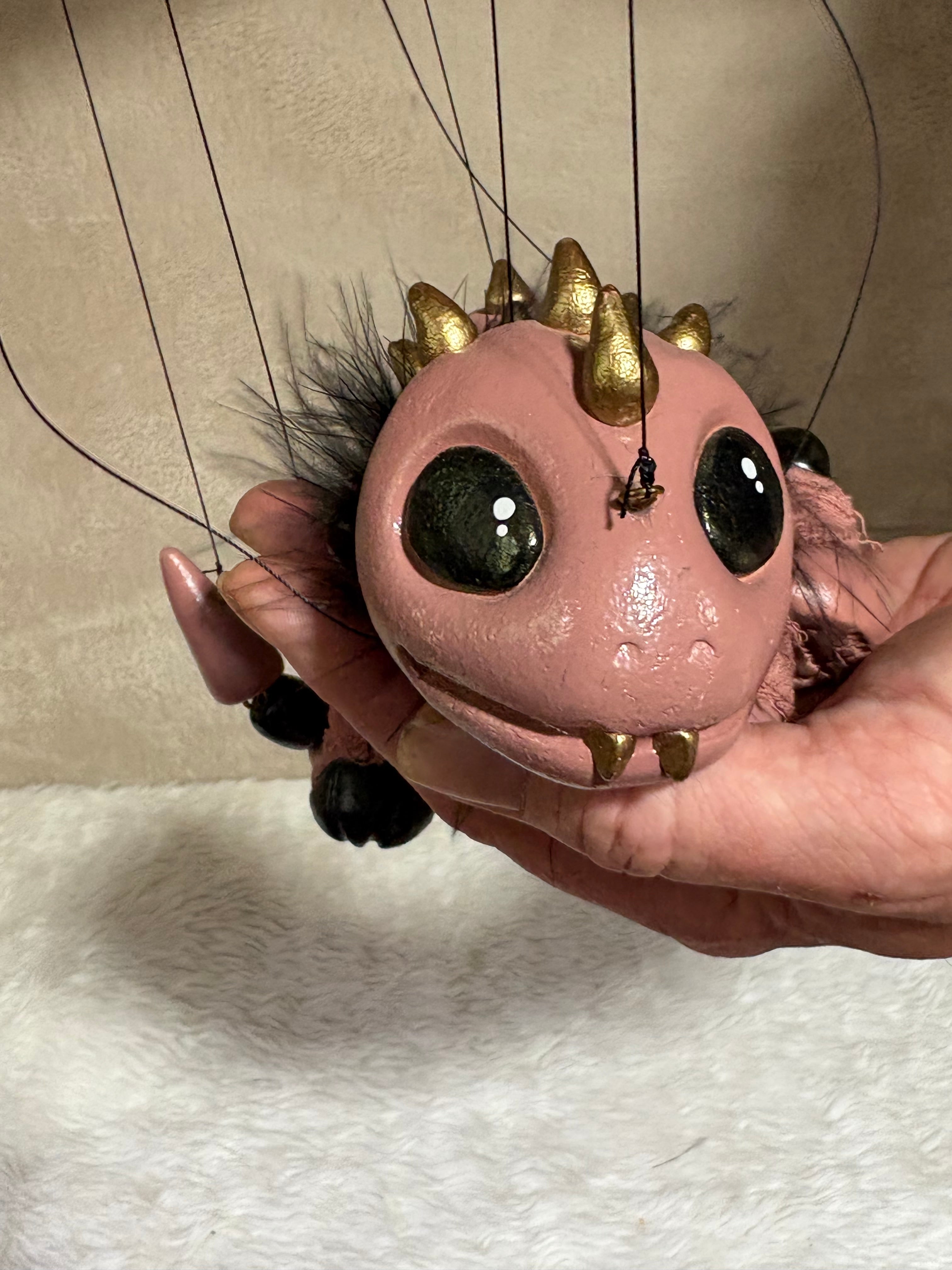 Kyro Dusky Pink Dragon  -Marionette Puppet