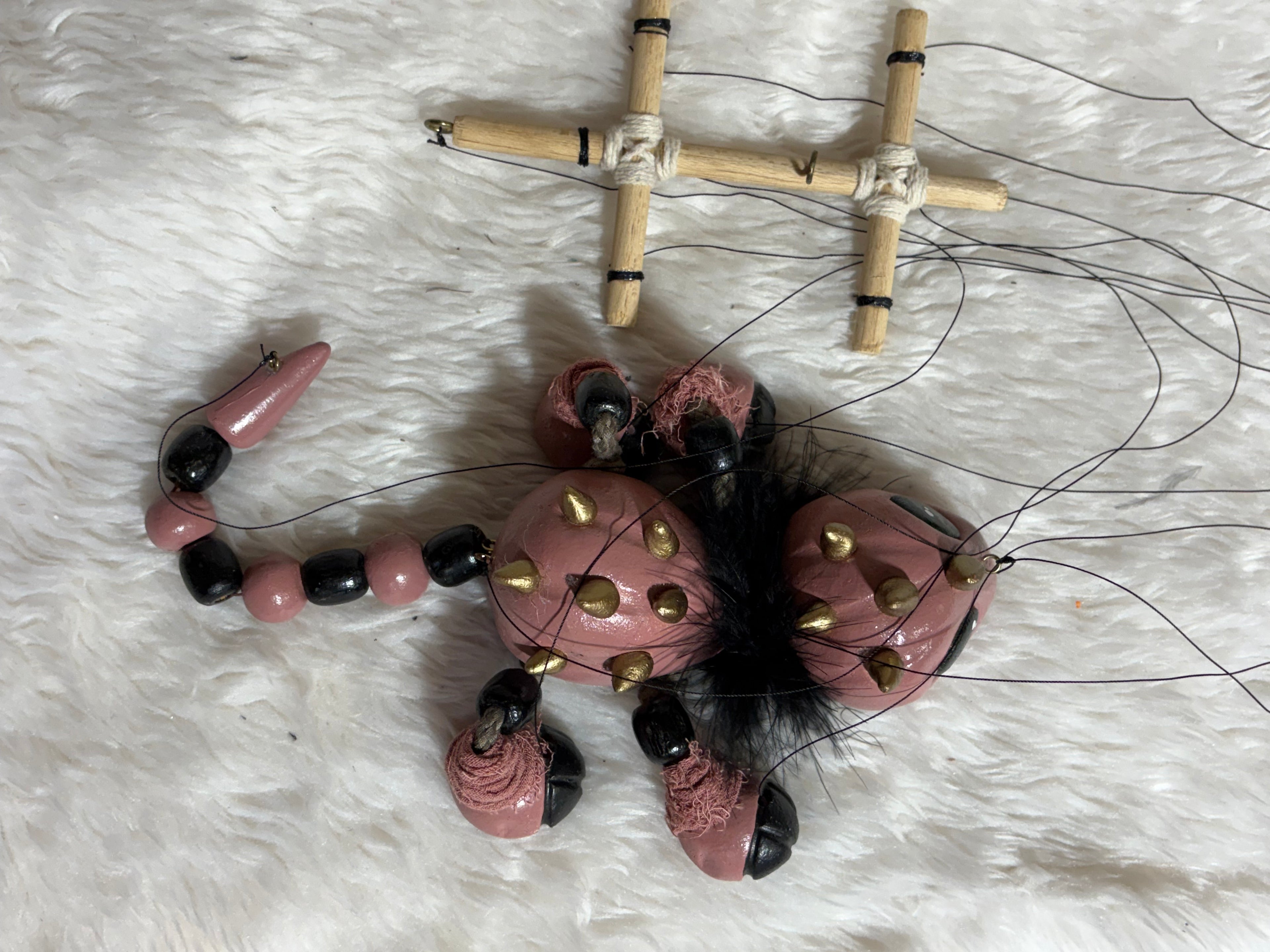 Kyro Dusky Pink Dragon  -Marionette Puppet