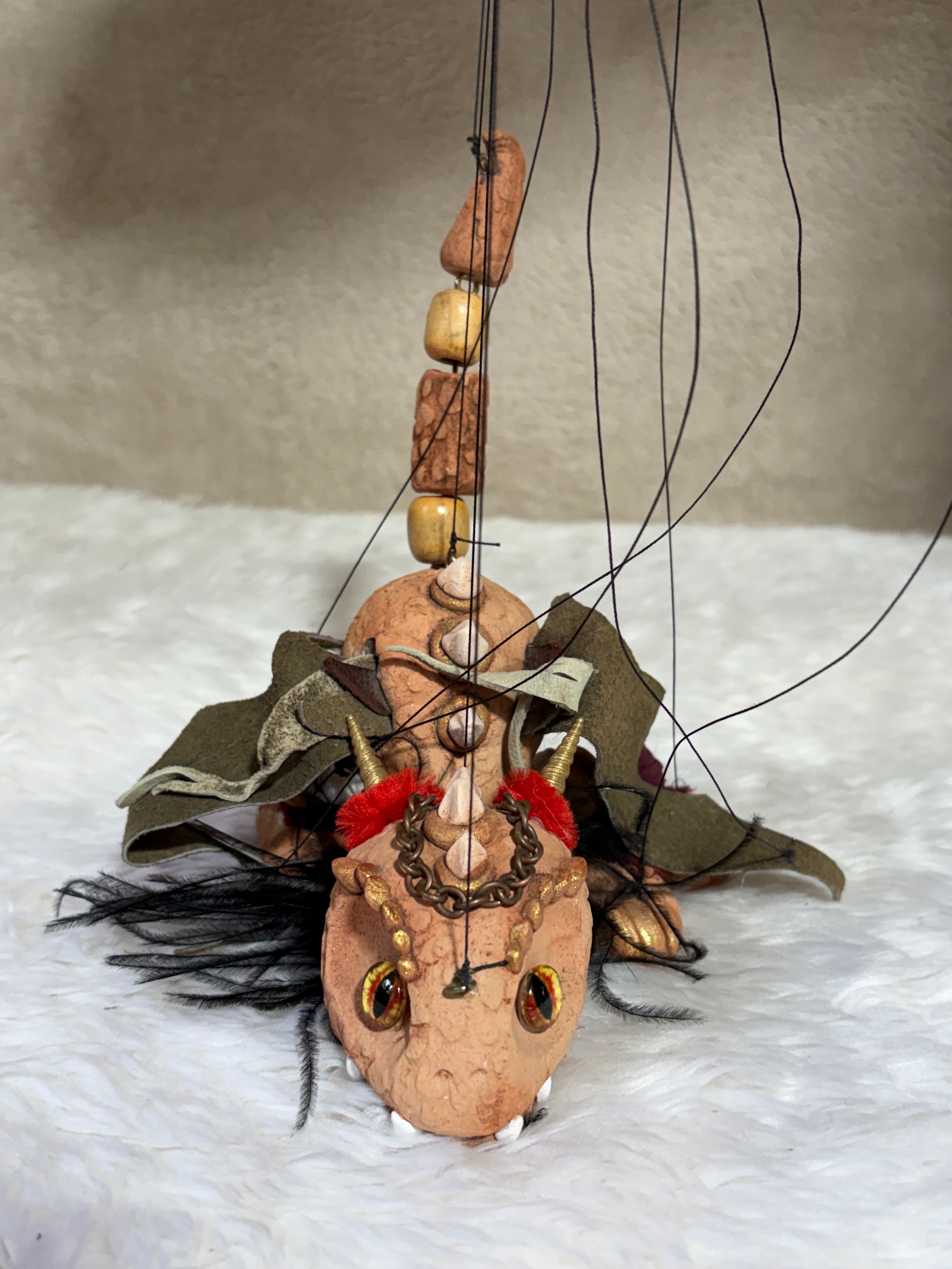 Terracotta Fire Dragon - Marionette Puppet