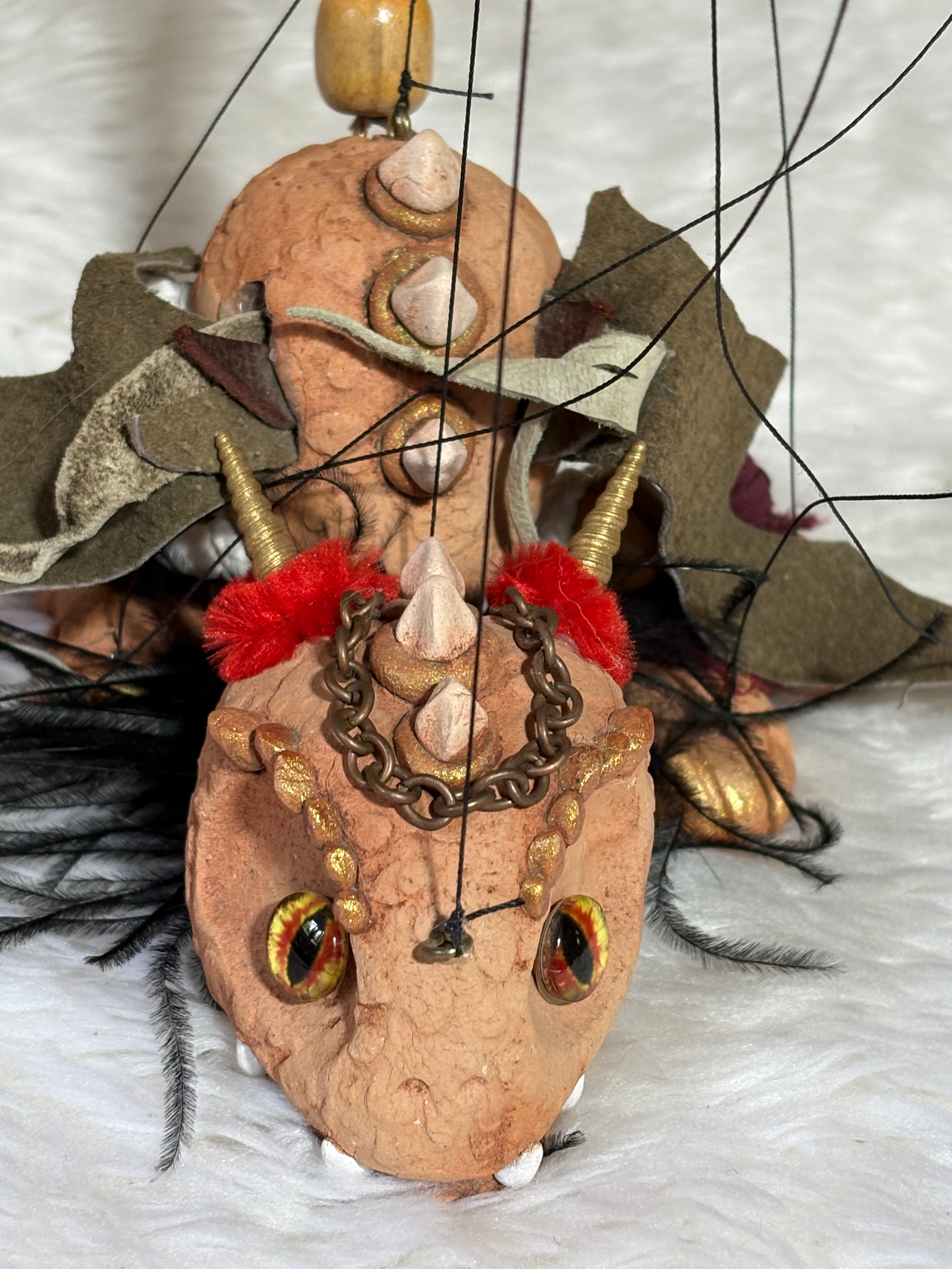 Terracotta Fire Dragon - Marionette Puppet