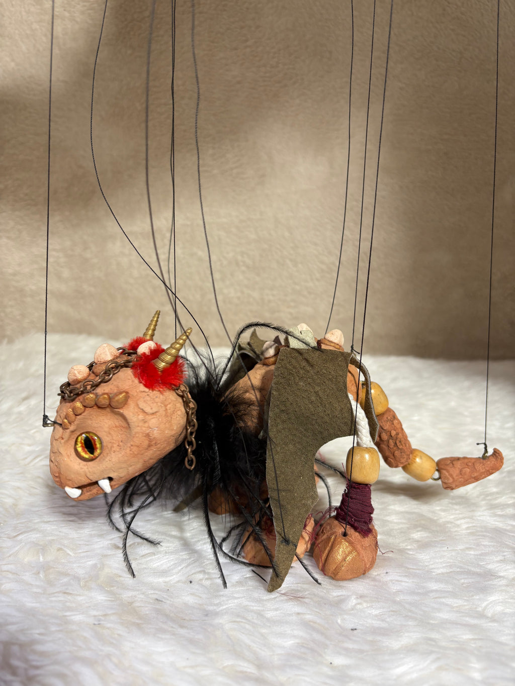 Terracotta Fire Dragon - Marionette Puppet