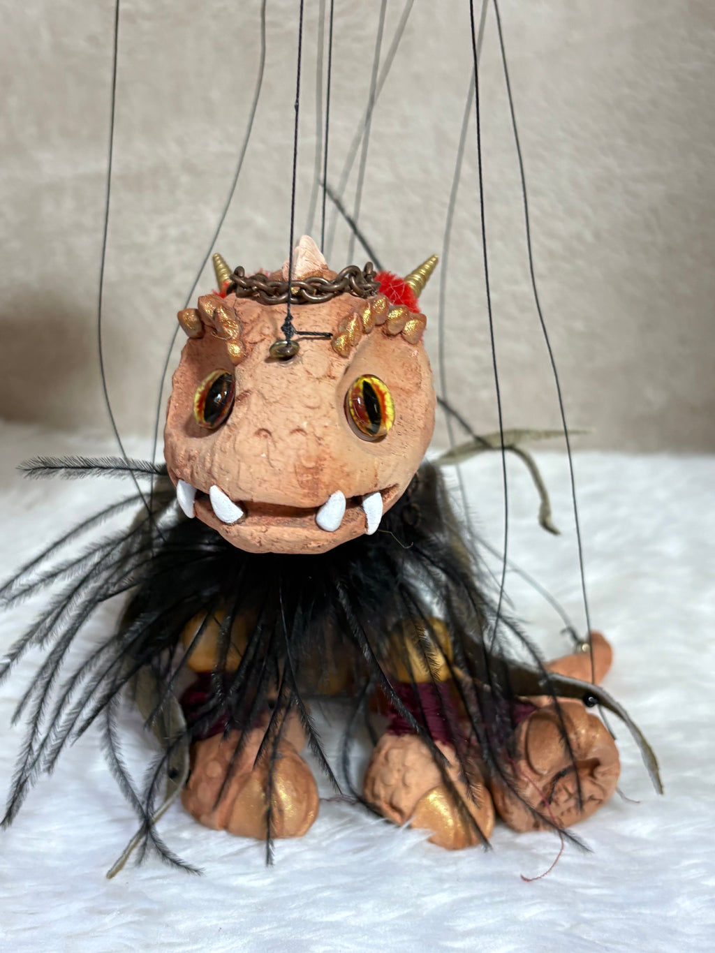 Terracotta Fire Dragon - Marionette Puppet