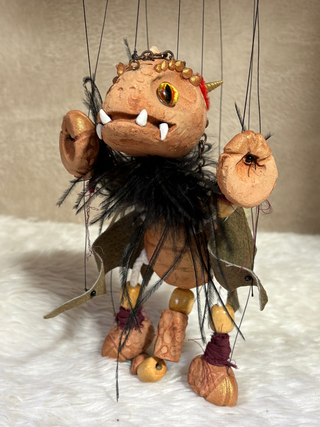 Terracotta Fire Dragon - Marionette Puppet