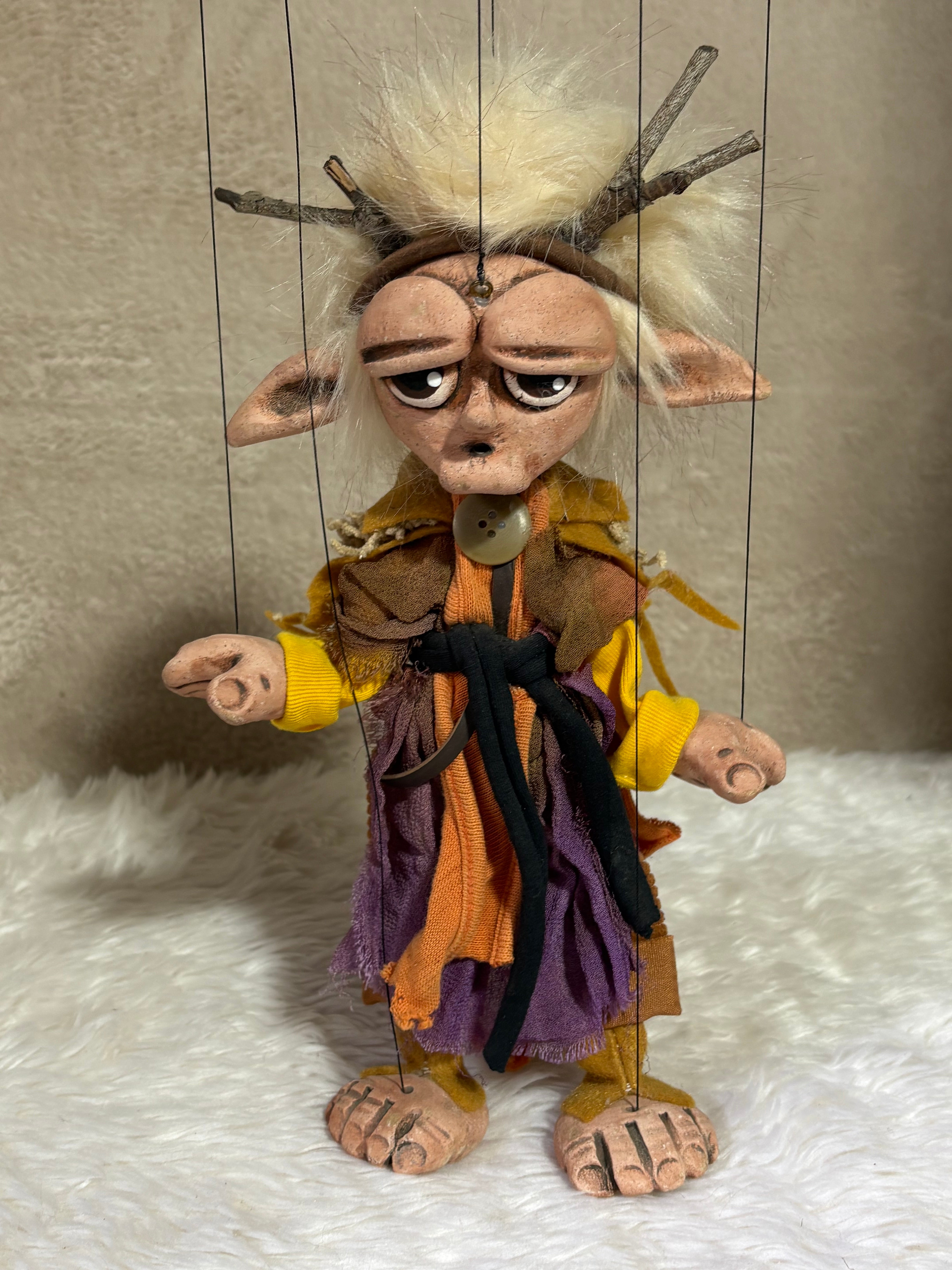 Woo Pixie Marionette Puppet – Handcrafted Fantasy Fairy String Puppet ...
