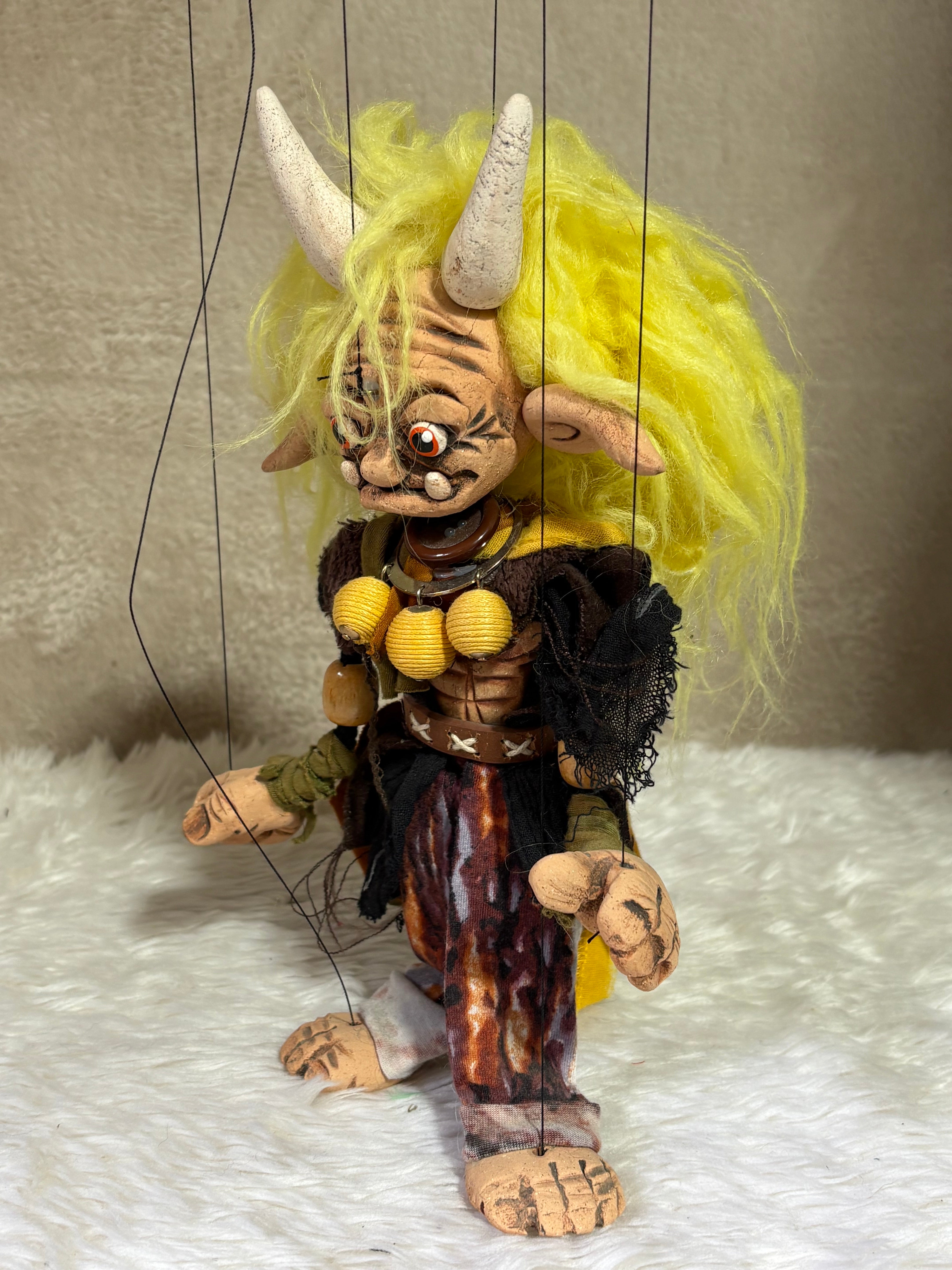Spritz the Ogre Marionette Puppet – Handcrafted Fantasy Beast