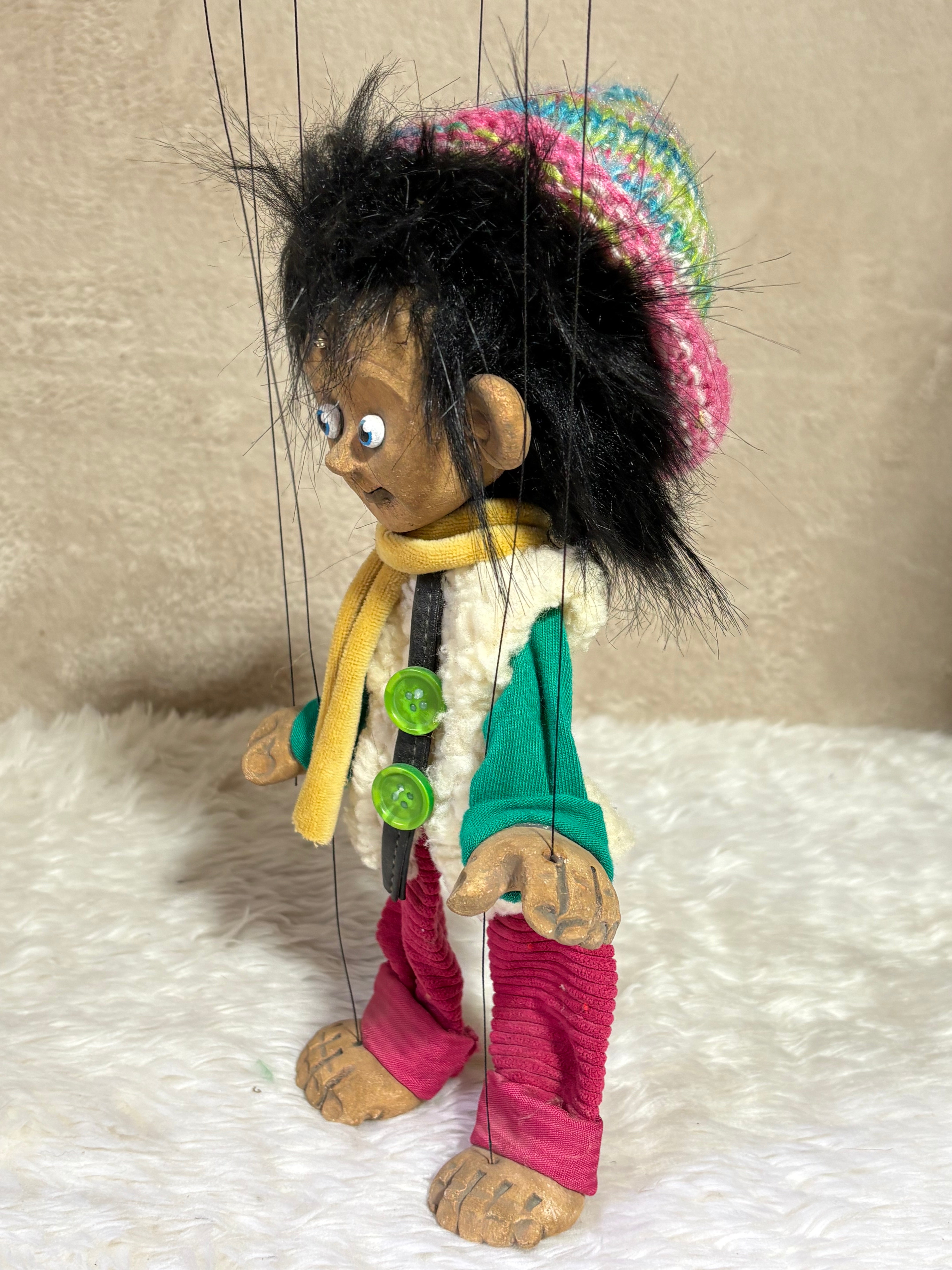 Denny Poe Boy Marionette Puppet – Handcrafted Pop Culture String
