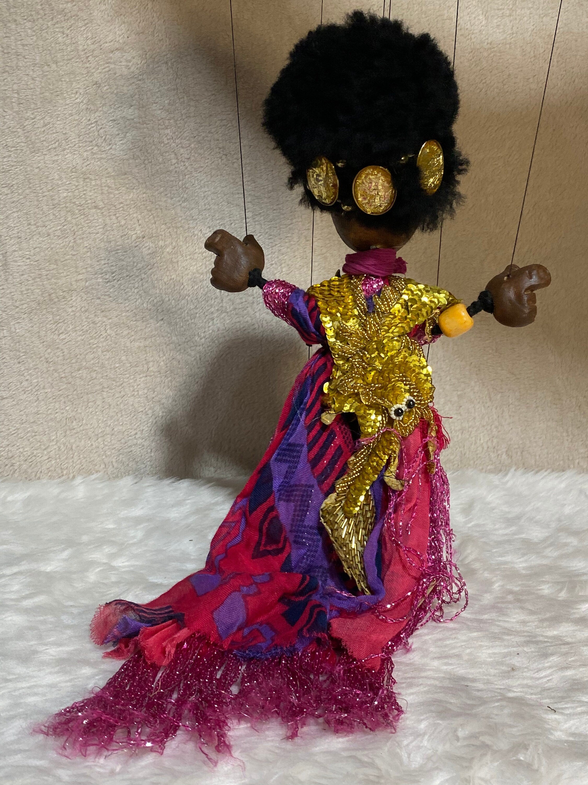 Queen Amala - Beautiful African Princess Marionette