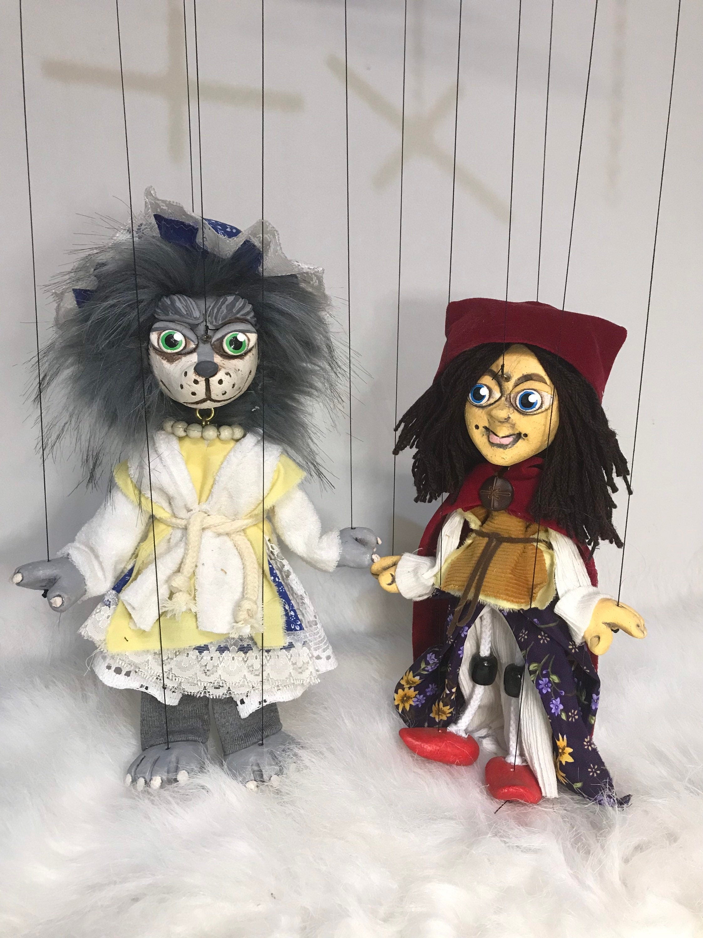 Little Red Riding Hood and the Big Bad Wolf Marionettes