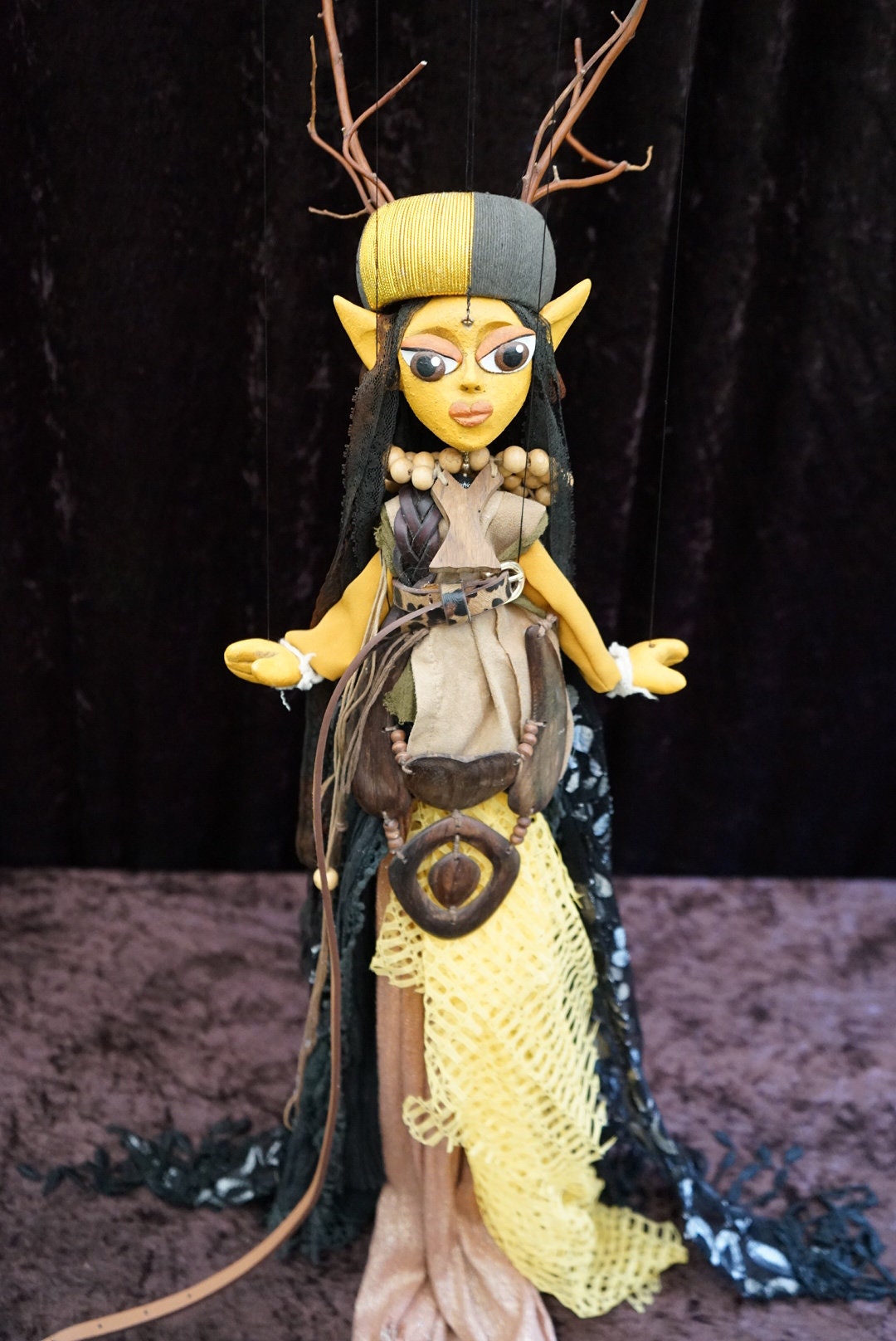 Morgana le Fay - Mistress of the Dark - Merlin's dark Shadow Marionette