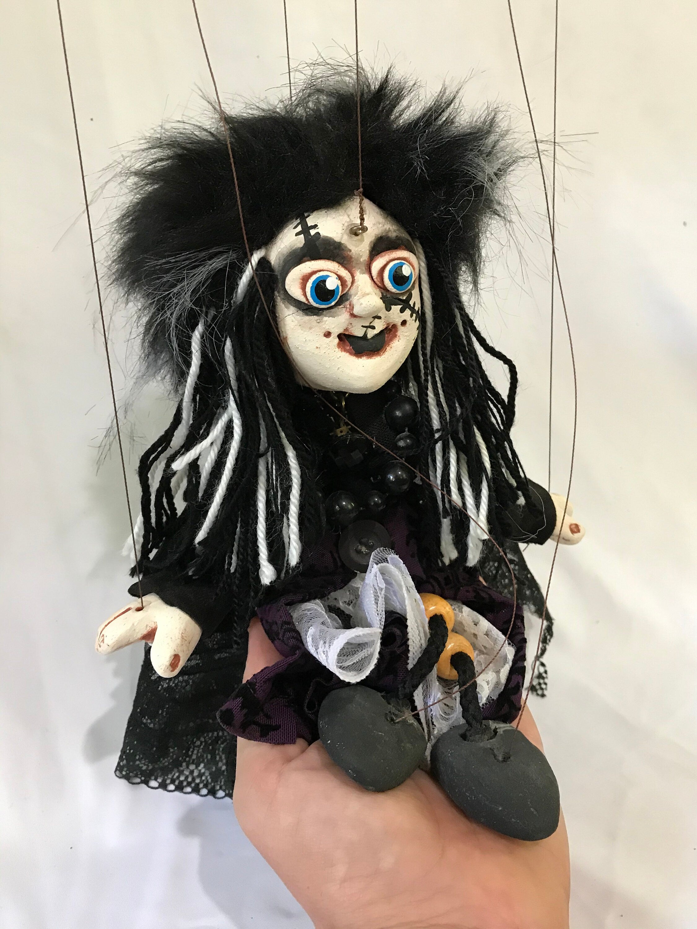Cassandra: Goth Girl Marionette Puppet