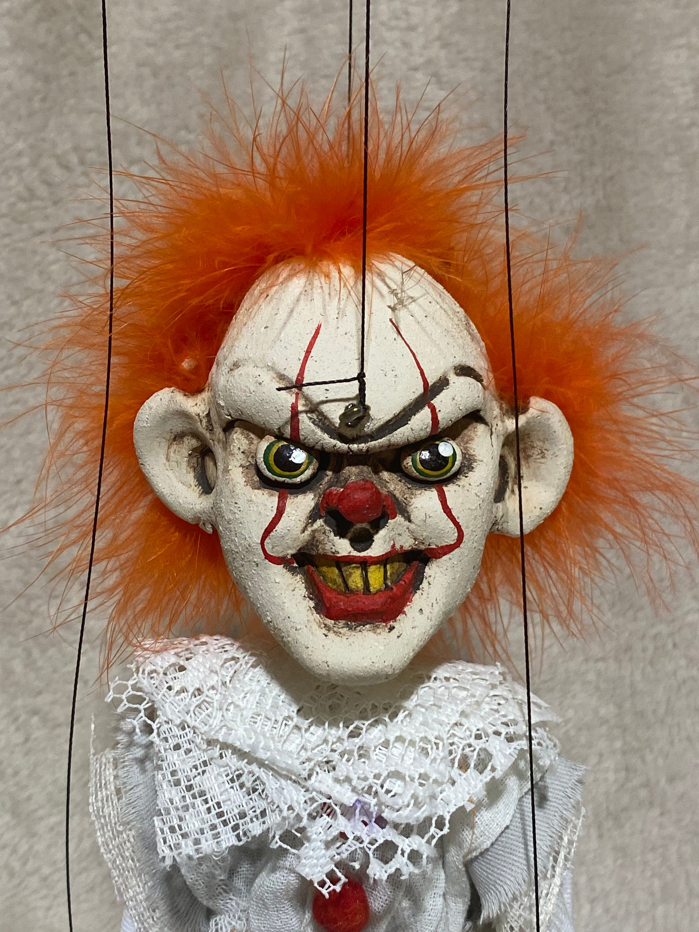 Pennywise from "It"- OOAK Marionette Puppet Handmade By The Squeaking Tribe