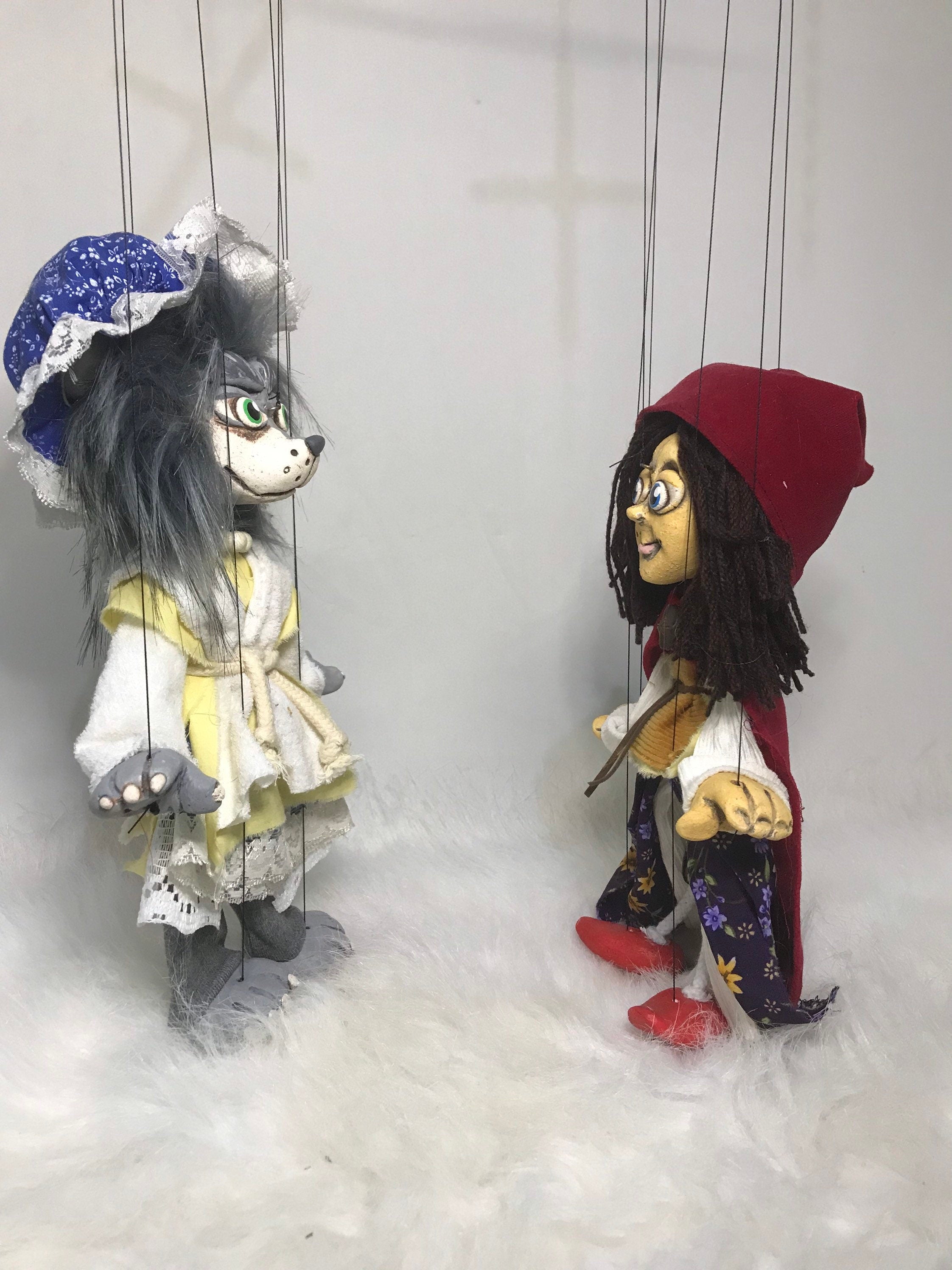 Little Red Riding Hood and the Big Bad Wolf Marionettes