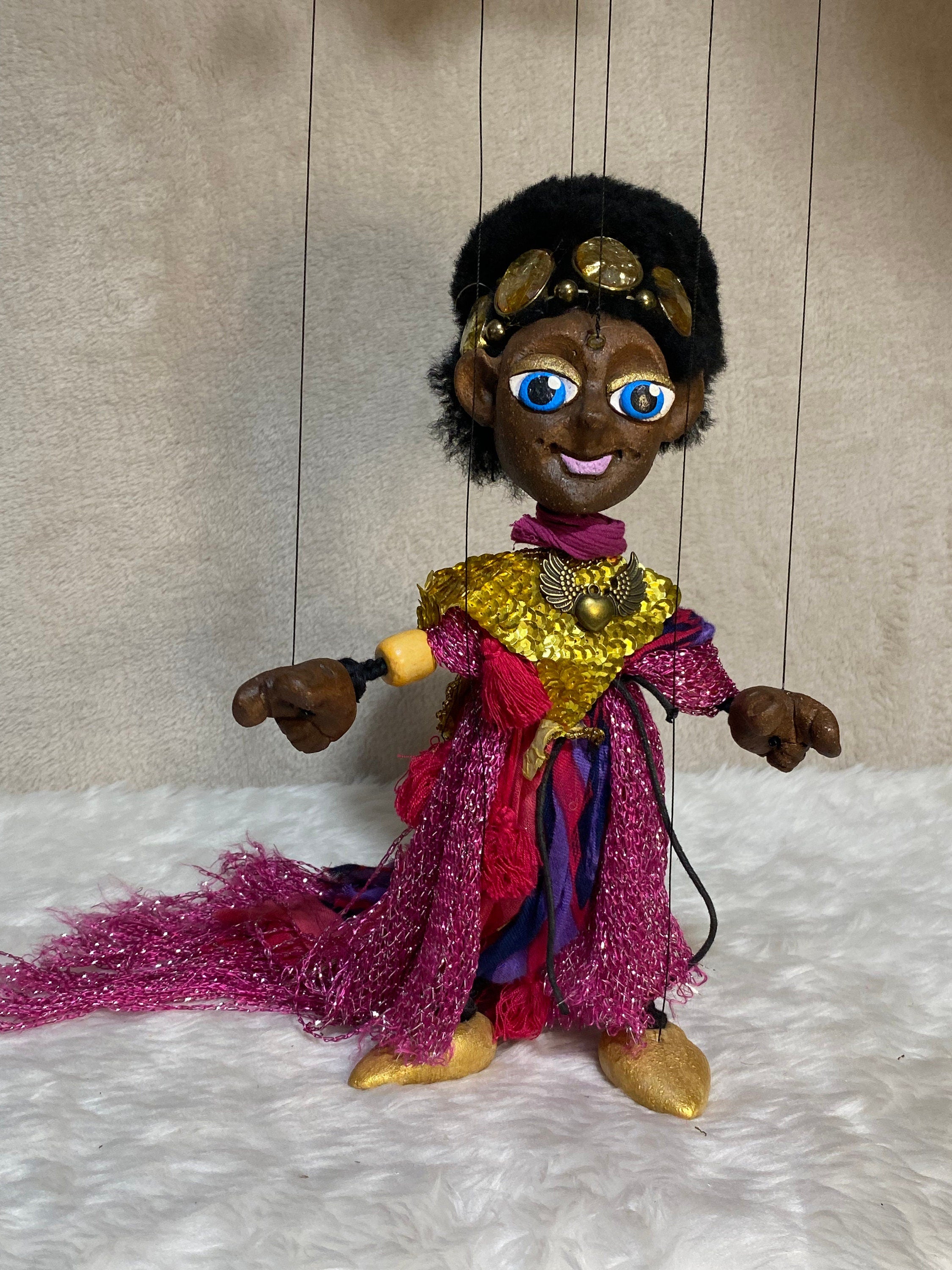Queen Amala - Beautiful African Princess Marionette