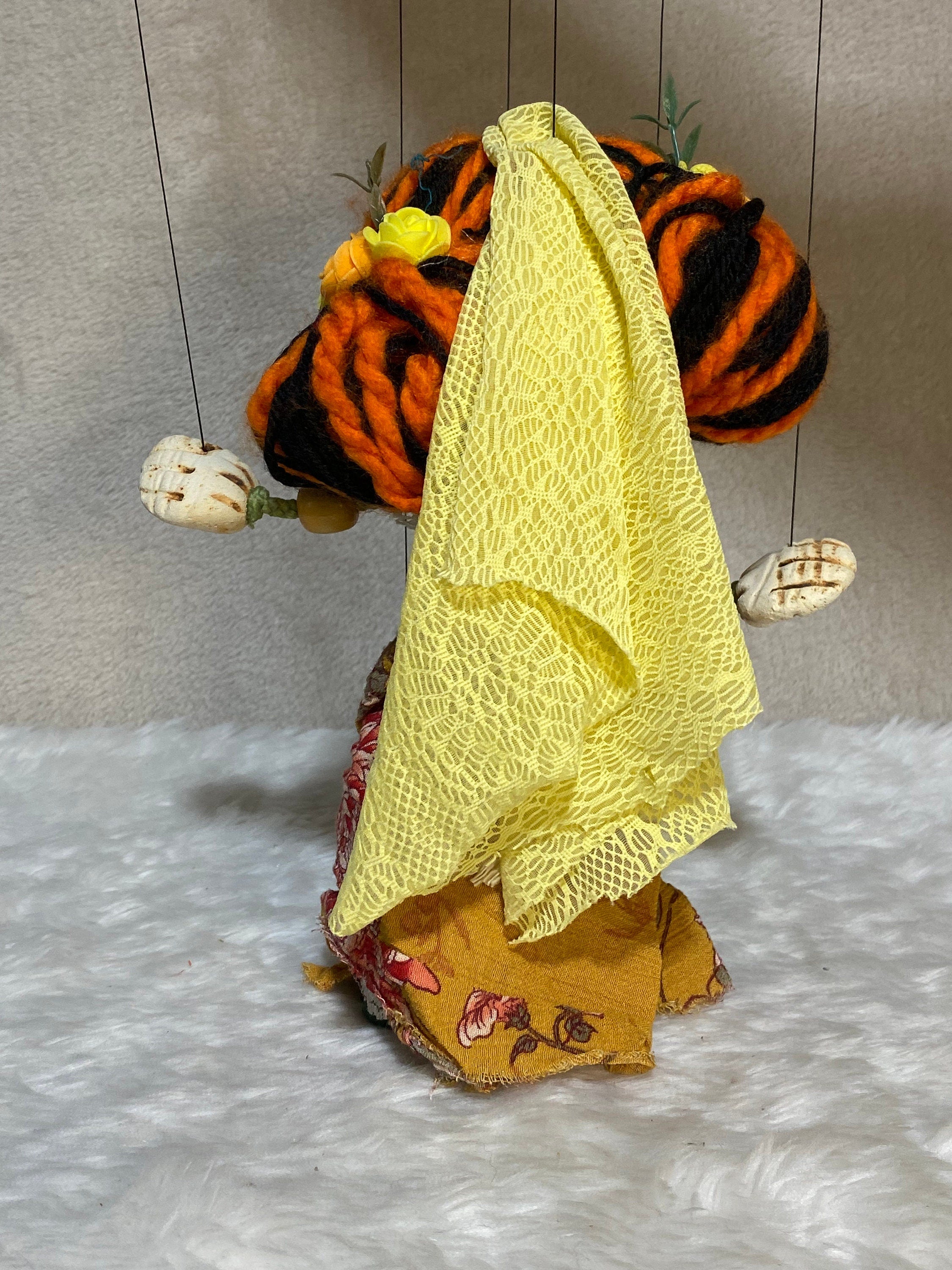 Day-of-the-Dead Señorita - Marionette Puppet